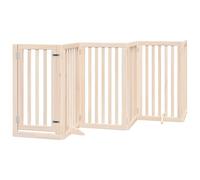 vidaXL Porta per cani pieghevole 9 pannelli in legno di pioppo 450 cm, porta per animali domestici, porta di sicurezza per cani, porta per cani di sicurezza