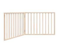 vidaXL Cancello per Cani Pieghevole 2 Pannelli 160 cm Legno di Pioppo