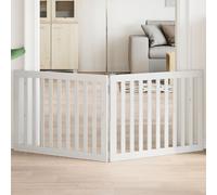 vidaXL Cancello per Cani Pieghevole 2 Pannelli Bianco 160 cm Pioppo