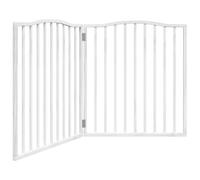 vidaXL Cancello per Cani Pieghevole 2 Pannelli Bianco 160 cm Pioppo