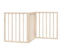 vidaXL Cancello per Cani Pieghevole 3 Pannelli 150 cm Legno di Pioppo