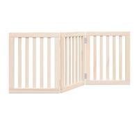 vidaXL Cancello per Cani Pieghevole 3 Pannelli 150 cm Legno di Pioppo