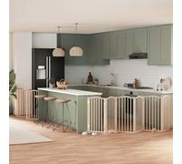 vidaXL Cancello per Cani Porta Pieghevole 12 Pannelli 300 cm in Pioppo, cancello per cani con porta, cancello per cani per scale, cancello per cuccioli