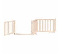 vidaXL Cancello per Cani Porta Pieghevole 8 Pannelli 640 cm in Pioppo, cancello per cani con porta, cancello per cani per scale, cancello per cuccioli