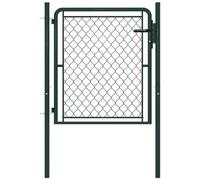 VIDAXL - Cancello Per Giardino In Acciaio 100x100 Cm Verde