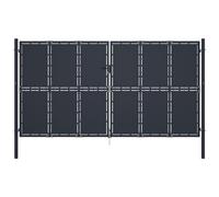 VIDAXL - Cancello Per Giardino In Acciaio 400x200 Cm Antracite