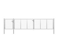 VIDAXL - Cancello Per Giardino In Acciaio 500x75 Cm Argento