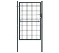 Cancello per giardino in acciaio zincato 100x250 cm grigio