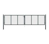 VIDAXL - Cancello Per Giardino In Acciaio Zincato 400x125cm Grigio