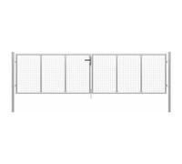 VIDAXL - Cancello Per Giardino In Acciaio Zincato 415x150cm Argento