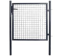 VIDAXL - Cancello Per Giardino In Acciaio Zincato 85,5x100cm Grigio