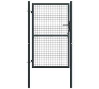 VIDAXL - Cancello Per Giardino In Acciaio Zincato Grigio 100x225 Cm