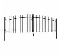 vidaXL Cancello per recinzione 2 ante Woerden punta lancia 400x149,5cm