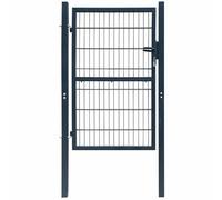 vidaXL Cancello da giardino 2D (singolo) grigio antracite 106x190 cm