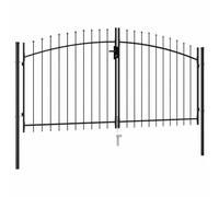 AX Cancello 3x2m Ingresso Pali Nero Sicurezza Proprietà Giardino Nuovo + 146028