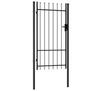 AX Cancello 1x2.25m Ingresso Pali Nero Barriera Sicurezza Giardino Nuovo 145745