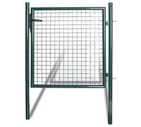 vidaXL Cancello per Recinzione Singolo in Acciaio Rivestito a Polvere