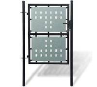 vidaXL Cancello per Recinzione a una Porta Nero 100x200 cm