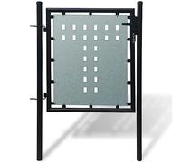 Cancello per recinzione singolo nero 100 x 125 cm
