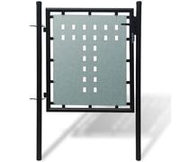 Cancello per recinzione singolo nero 100 x 125 cm