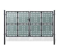 vidaXL Cancello per Recinzione a una Porta Nero 300x175 cm