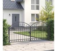Cancello per recinzione ASSEN 301 x 175,5 cm Acciaio Grigio