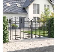 vidaXL Cancello per recinzione ASSEN 401 x 224,5 cm Acciaio Grigio