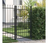 vidaXL Cancello per recinzione BOXTEL con punta 1x1,75 m Nero