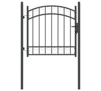 vidaXL Cancello per recinzione EMMEN 100 x 100 cm, Sicurezza per Giardino e Terrazza, Cancello in Acciaio Moderno, Barriera Resistente, Montaggio Facile