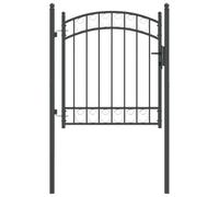 vidaXL Cancello per recinzione EMMEN 125 x 100 cm, Sicurezza per Giardino e Terrazza, Cancello in Acciaio Moderno, Barriera Resistente, Montaggio Facile