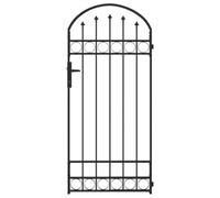 vidaXL Cancello per Recinzione Grigio 89 x 200 cm Acciaio