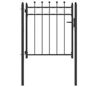 vidaXL Horst - Cancello per recinzione, 100 x 100 cm, in metallo, colore nero, con serratura, moderna, sicura per vialetto, giardino, in metallo, per una sicurezza illimitata