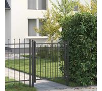 vidaXL Cancello per recinzione HORST 100 x 100 cm Metallo Nero