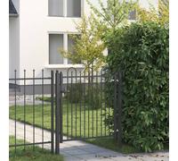 vidaXL Cancello per recinzione HORST 100 x 100 cm Metallo Nero