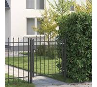 vidaXL Cancello per recinzione HORST 100 x 100 cm Metallo Nero