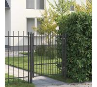 vidaXL Cancello per recinzione HORST 100 x 125 cm Metallo Nero