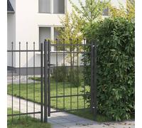 vidaXL Cancello per recinzione HORST 100 x 125 cm Metallo Nero