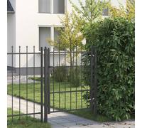vidaXL Cancello per recinzione HORST 100 x 125 cm Metallo Nero