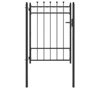 vidaXL Cancello per recinzione HORST 100 x 125 cm Metallo Nero