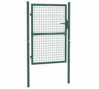 vidaXL Cancello per Recinzione in Acciaio 100x125 cm Verde