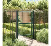vidaXL Cancello per Recinzione in Acciaio 100x125 cm Verde