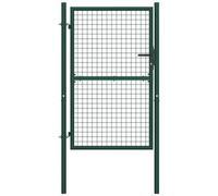 vidaXL Cancello per Recinzione in Acciaio 100x175 cm Verde