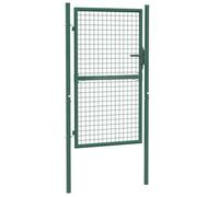 vidaXL Cancello per Recinzione in Acciaio 100x150 cm Verde
