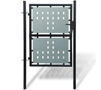 vidaXL Cancello per Recinzione Singolo Nero 100 x 200 cm