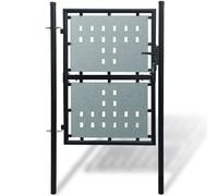 vidaXL Cancello per Recinzione Singolo Nero 100 x 225 cm