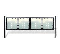 vidaXL Cancello per Recinzione Singolo Nero 300 x 125 cm
