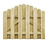 vidaXL Cancello per Steccato 100x75 cm ad Arco Recinzione Recinto Steccato Cancello del Giardino Recinto per Esterni Pino Impregnato