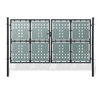 Cancello per recinzione singolo nero 300 x 225 cm