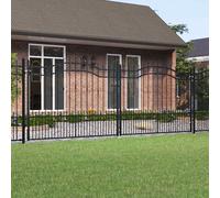 vidaXL Cancello recinzione KAMPEN con punta a lancia Nero 394,5x150 cm
