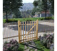 vidaXL Cancello Singolo per Recinzione in Legno di Nocciolo 100x120 cm